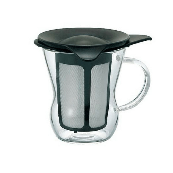 Hario Heat Resistant Glass Mug With Infuser 200Ml Black