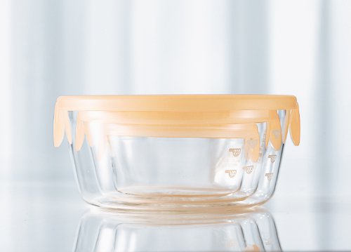Hario Japan Glass Fresh-Keeping Bowl 3-Piece Set Heat-Resistant Cooking Kimchi Syt-2418Cg Green