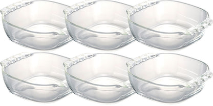 Hario Japan Heat Resistant Glass Toaster Dish 400Ml Buono Kitchen Set Of 6 - Htz-40-Bk