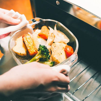 Hario Japan Heat Resistant Glass Toaster Dish 400Ml Buono Kitchen Set Of 6 - Htz-40-Bk