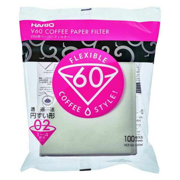 Hario Paper Filters For V60 Dripper (Pack Of 100) VCF-02 (1-4 Cups)