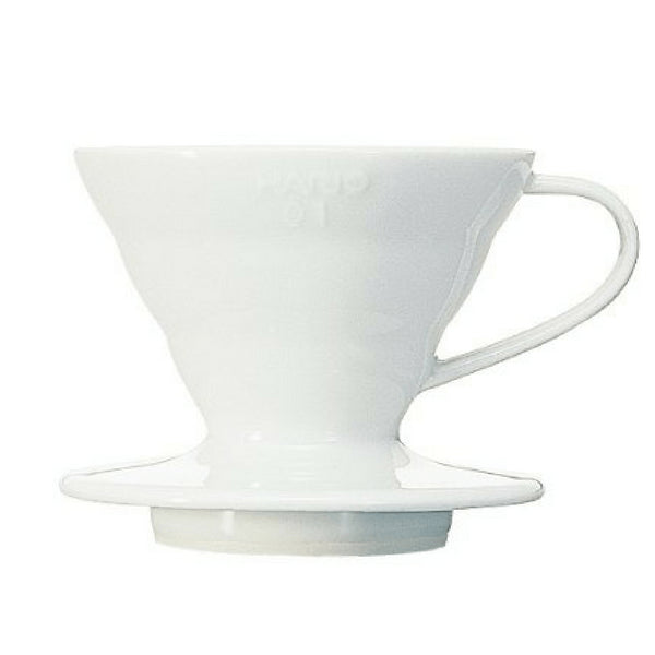 Hario V60 Handcrafted Pour Over Coffee Dripper With Coffee Scoop (Arita Porcelain) VDC-01W (1-2 Cups)