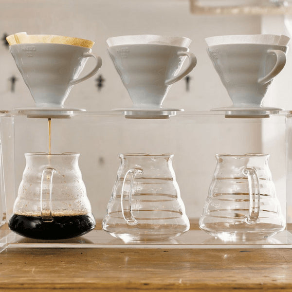 Hario V60 Handcrafted Pour Over Coffee Dripper With Coffee Scoop (Arita Porcelain) VDC-01W (1-2 Cups)