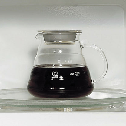 Hario V60 Heat Resistant Glass Coffee Server With Glass Lid & Handle 01 - XGS-36TB (360ml)