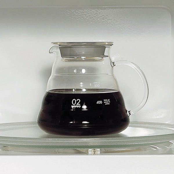 Hario V60 Heat Resistant Glass Coffee Server With Glass Lid & Handle 03 - XGS-80TB (800ml)
