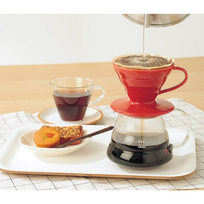 Hario V60 Ceramic Red Coffee Dripper 01 - Japan - For 1-2 Cups