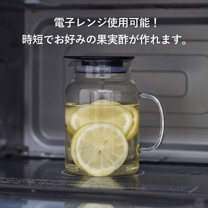 Hario Vfp-1000-B 1000Ml Black Vinegar Storage Container Made In Japan - 1 Piece