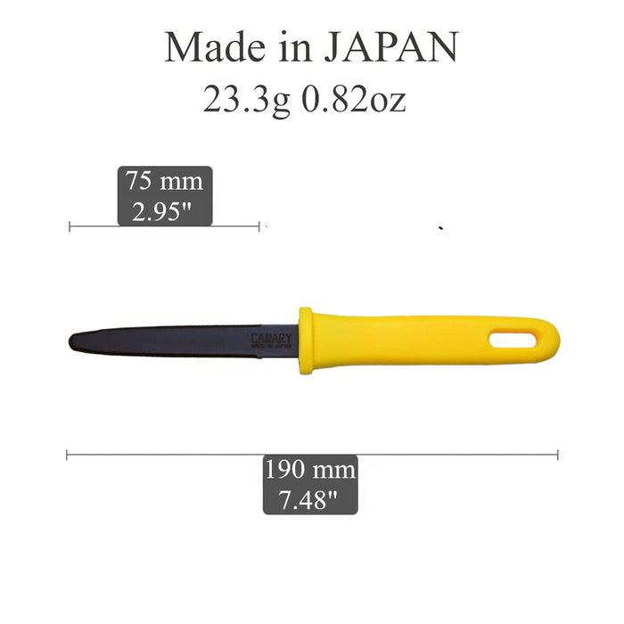 Hasegawa Cutlery Dan-Chan Yellow Dc-190F Cardboard Cutter 19Cm 7.5Cm Blade - Made In Japan