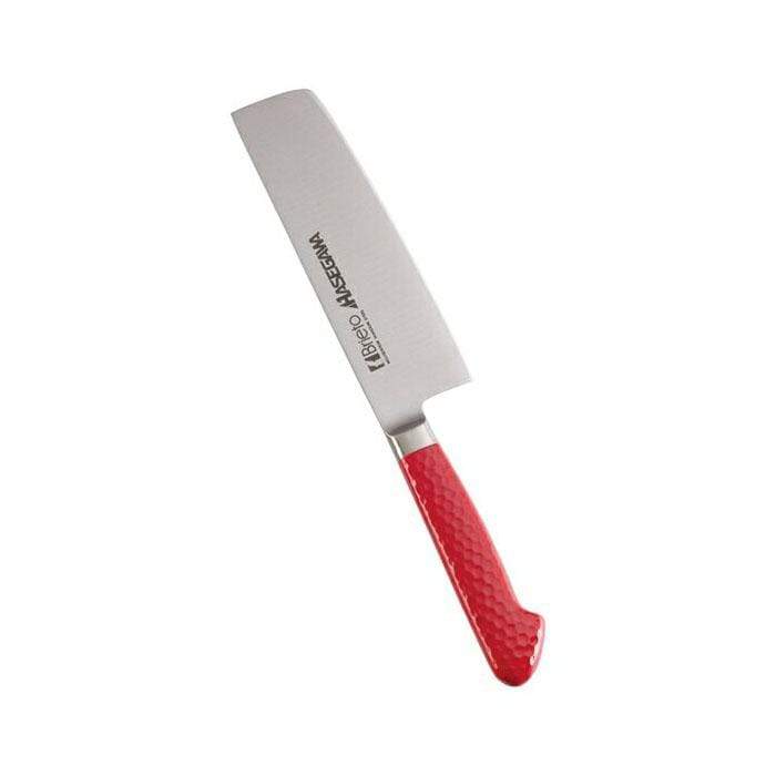 Hasegawa Stainless Steel Antibacterial Nakiri Knife Nakiri 160mm - Red
