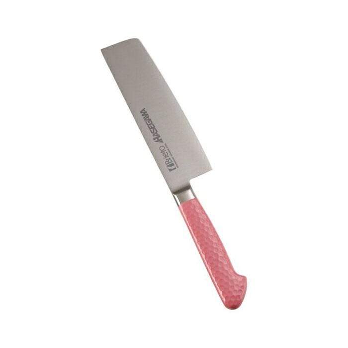 Hasegawa Stainless Steel Antibacterial Nakiri Knife Nakiri 180mm - Pink