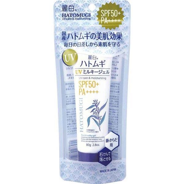 Hatomugi Sunscreen The UV Milky Gel SPF50 PA++++ 80g