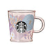 Heat resistant glass mug flower bouquet 355ml - Japanese Starbucks