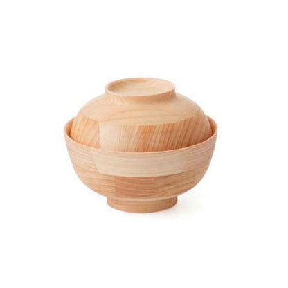 Hikiyose Wooden Soup Bowl With Lid Cypress