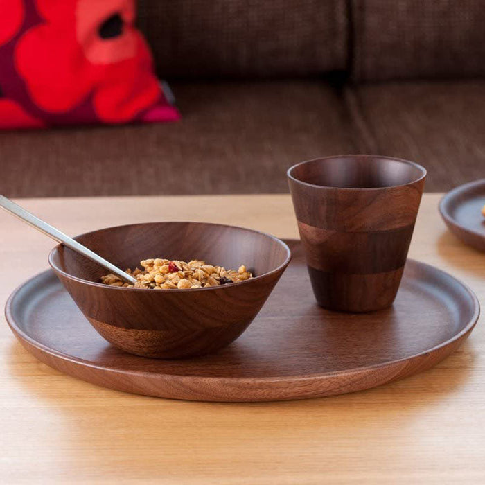 Hikiyose Wooden Soup Bowl With Lid Walnut