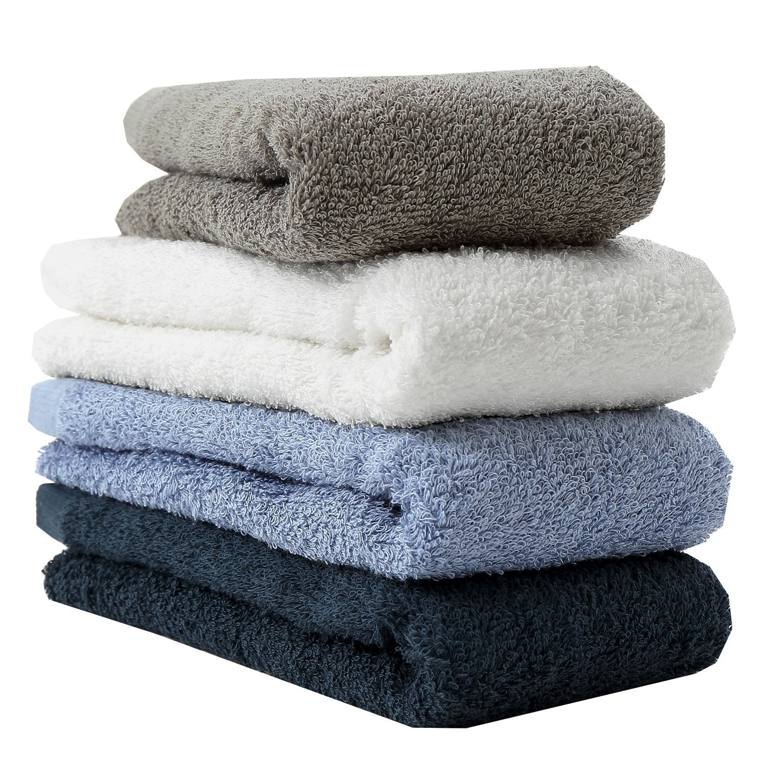 Hiorie Japan Face Towel Set 4 - Antibacterial Deodorizing Room Drying - Hotel Style Towel - Instant Absorption - Assorted 4 Colors