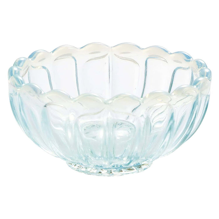 Hirota Glass 日本雪之花蓝色迷你碗钠钙玻璃