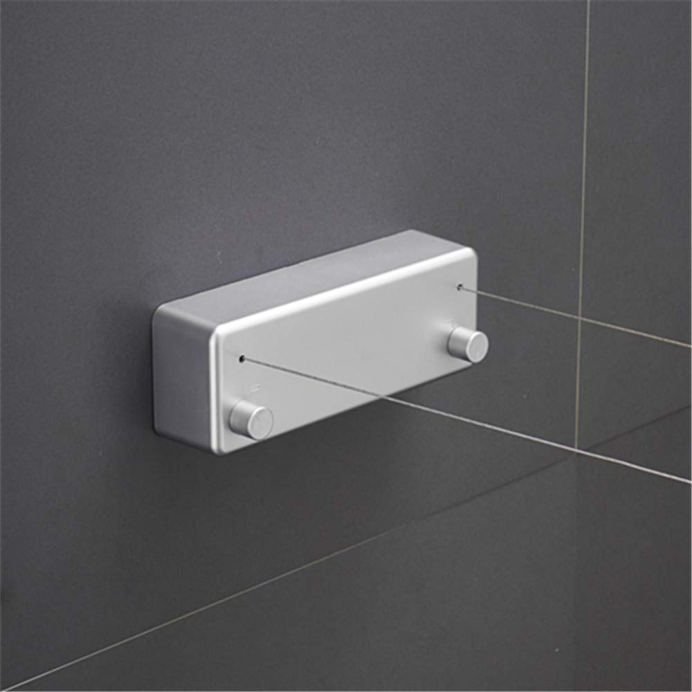 Homeme 30Kg Indoor Clothesline Wall Hanging 4.2M Double Rope Stretchable Slow Recovery Waterproof Rustproof Japan