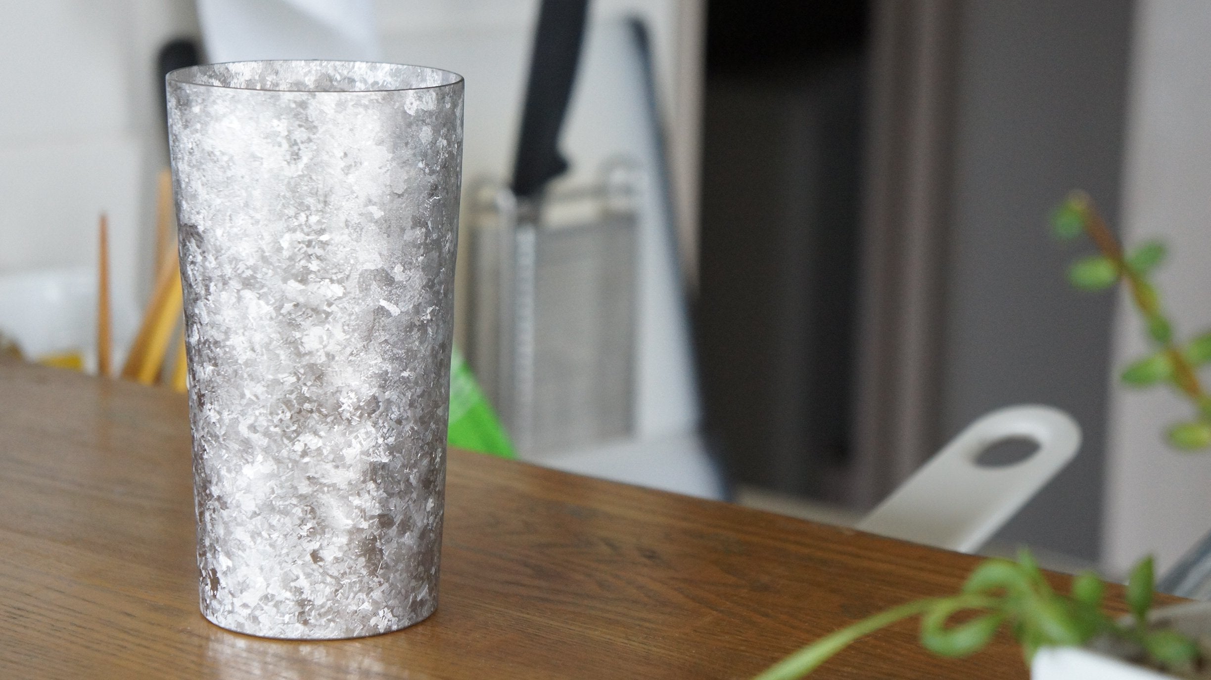 Horie Japan Niigata Tsubame Titanium Double Tumbler Kiln Creation 350Cc Silver T08Kms350