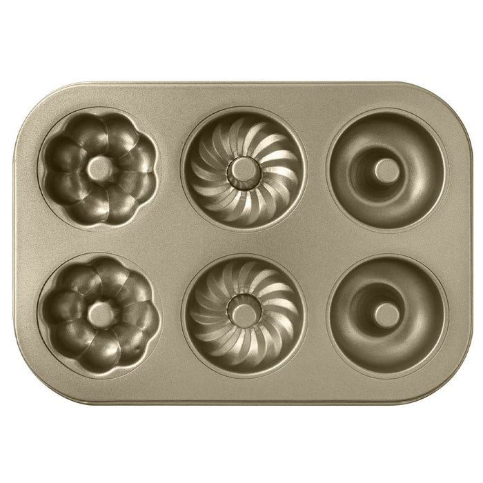 Hoya Ponyoo Donut Mold Set Of 6 - Silicone Cake Mold Candy Mold Non-Sticky Easy To Clean Japan - Cupcake Bagel Mold (Donut Shape)