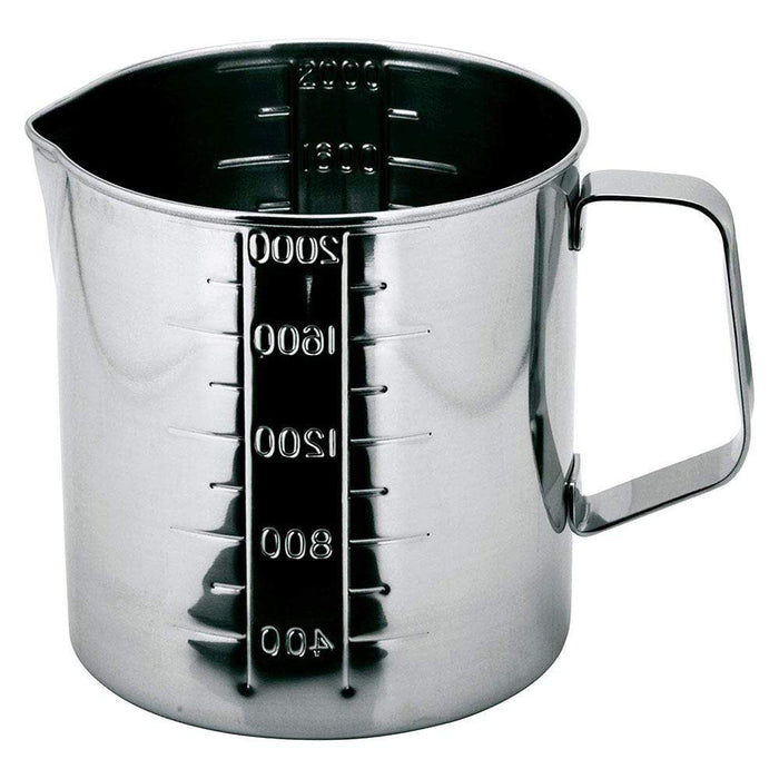Ichibishi Mitsuwa 18-8 Stainless Steel Lipped Measuring Cup 2L Made In Japan