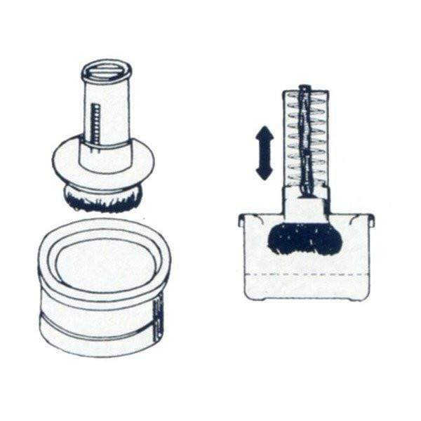 Ichibishi Japan Stainless Steel Takoyaki Basting Mop Oil Dispenser W/ Removable Cotton Head Replacement