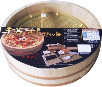 Ichihara Woodworks Mokkosho Temaki Sushi Set 27Cm 3 Cups Japan Beige