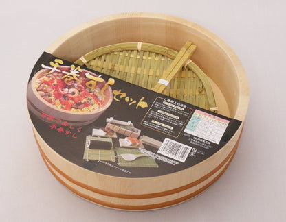 Ichihara Woodworks Mokkosho Temaki Sushi Set 27Cm 3 Cups Japan Beige