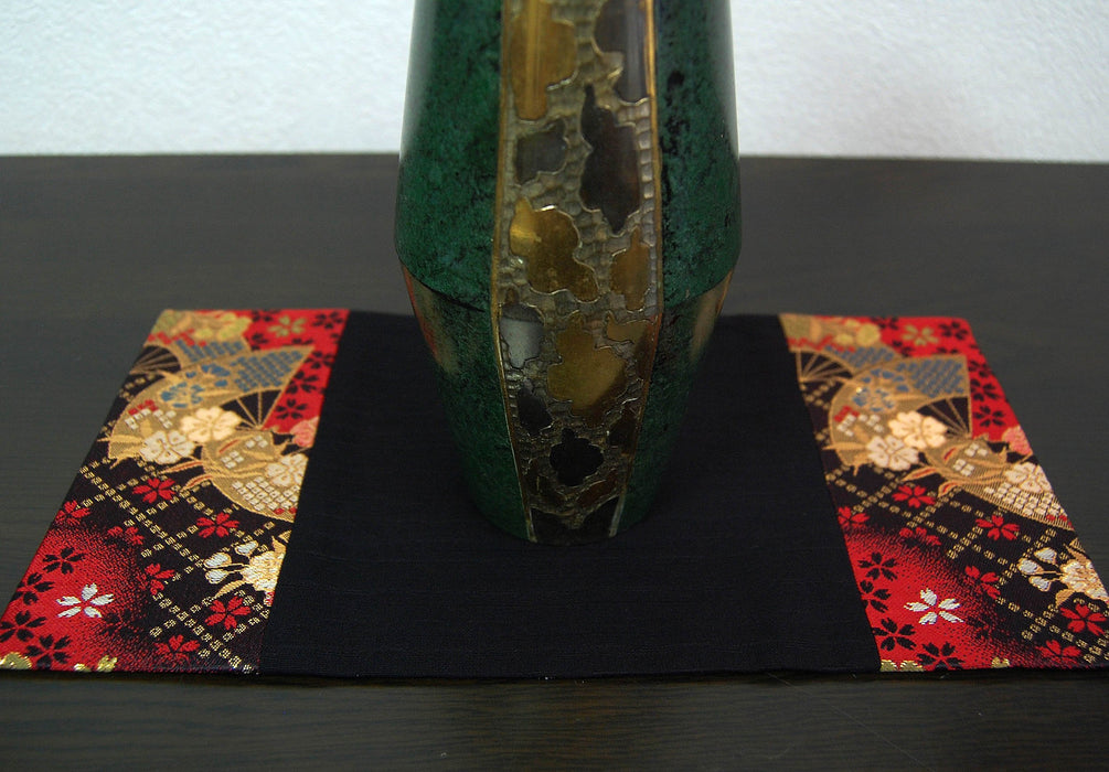 Shinsendo 日式花瓶墊雕像香爐帶狀紋理風扇適用於日式房間
