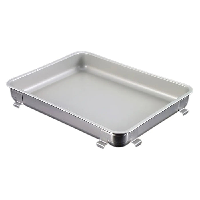 Ikeda Stainless Steel Antibacterial Fluororesin-Coated Stackable Tray For Perishables 350x265x45mm