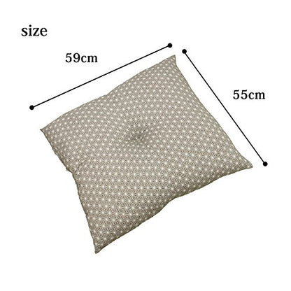 Ikehiko Zabuton Meisen Made In Japan Set Of 2 55X59Cm 3565620 Nishiki Beige