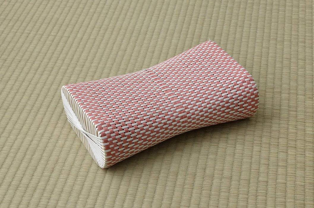 Ikehiko Corporation 紅色 #3664029 聚丙烯床上用品枕頭 藤條風格 輕便耐用 日本手工編織