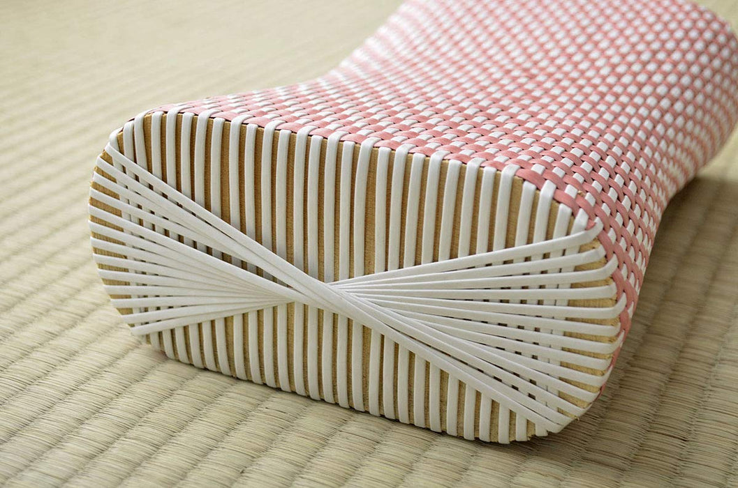 Ikehiko Corporation 红色 #3664029 聚丙烯床上用品枕头藤条风格轻便耐用手工编织日本