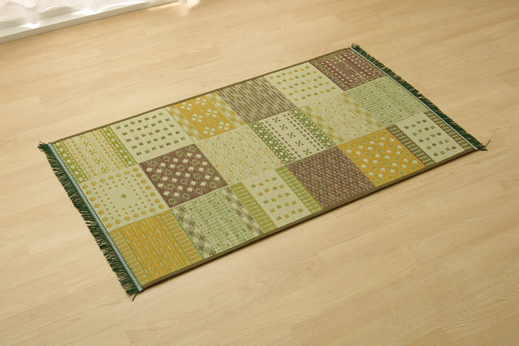 Ikehiko Corporation Japan Igusa Entrance Mat F Zoran Green 60X90Cm #8241260