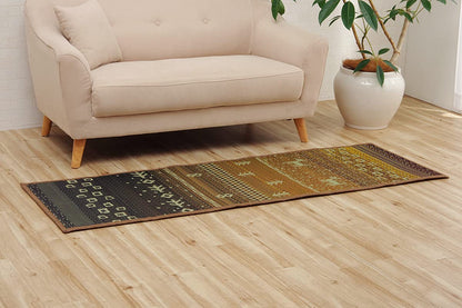 Ikehiko Corporation Japan Igusa Rug Mat Gabe Fx Sara Antibacterial Deodorant Brown 60X180Cm #8482059