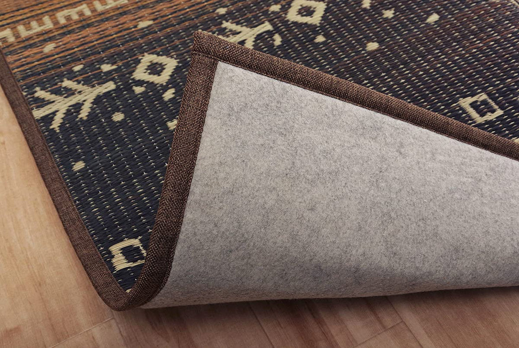 Ikehiko Corporation 日本 Igusa 地毯垫 Gabe Fx Sara 抗菌除臭棕色 60X180Cm #8482059