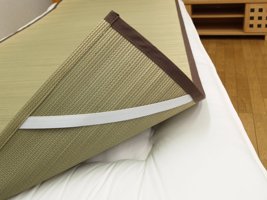 Ikehiko Corporation Rush Bed Pad From Japan Sweat Absorber #7403859 Brown - 88X200Cm