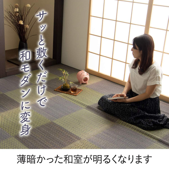 Ikehiko Corporation 蔺草地毯 Hanagoza Pia Edoma 2 榻榻米棕色日本 174X174 厘米 #4323802