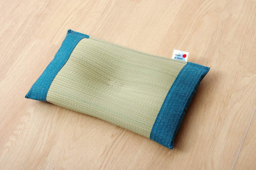 Ikehiko 日本制造扁平枕头 30X20Cm 蓝色 #3625279 | Ikehiko Corporation