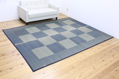 Ikehiko Corporation Japan Rug Carpet Rush Tatami Mat Square F Light Blue Simple