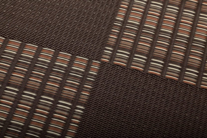 Ikehiko Corp Japan Rug Carpet Weed Edoma 2 Tatami Mats 174X174Cm Brown Washable #2117002