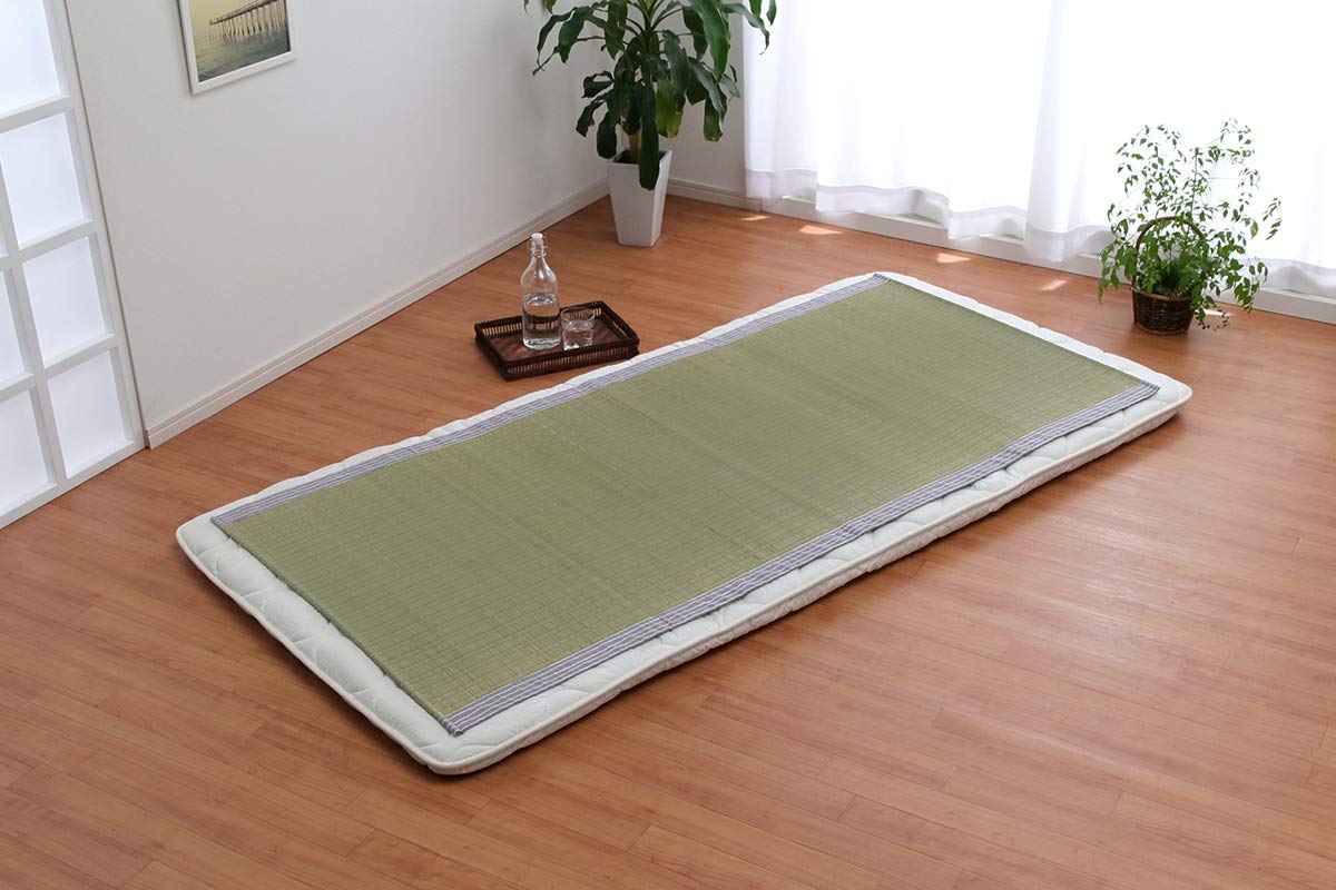 Ikehiko Corporation Gray Hiba Processing Rug Rush Sheets 88X180Cm Made In Japan #6508009