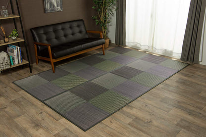 Ikehiko Rush Rug Carpet Hanagoza Dx Pia Edoma 2 Tatami Gray Japan #4336102 174X174Cm
