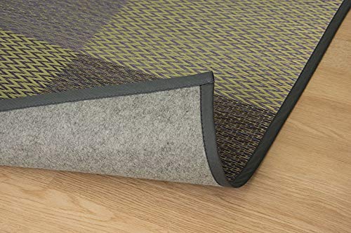 Ikehiko Rush Rug Carpet Hanagoza Dx Pia Edoma 2 Tatami Gray Japan #4336102 174X174Cm