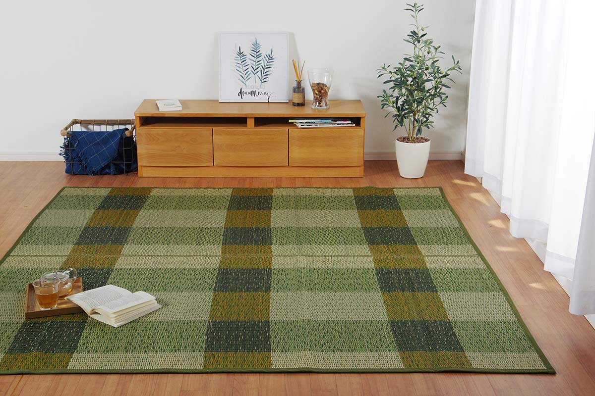 Ikehiko Corporation Japan Rush Rug Deodorant Carpet Rectangular Green - Approx.