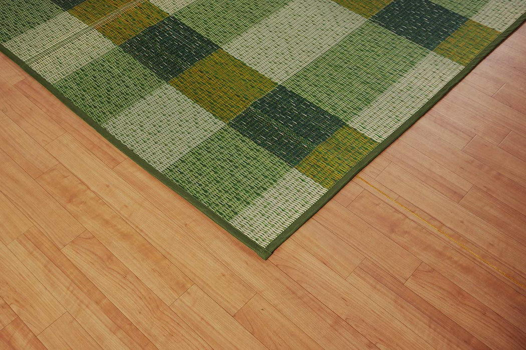 Ikehiko Corporation 日本 Rush Rug 除臭地毯長方形綠色 - 約。