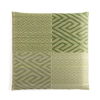 Ikehiko Corporation Rush Zabuton 2-Piece Set Made In Japan Woven Chidori 5 Styles Green 55X55Cm #3127960