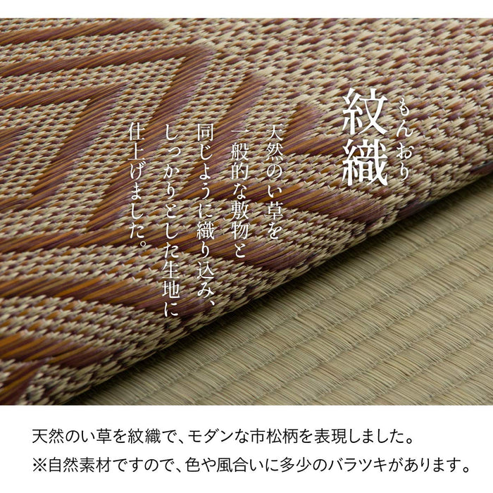 Ikehiko Corporation Rush Zabuton 2-Piece Set Made In Japan Woven Chidori 5 Styles Green 55X55Cm #3127960