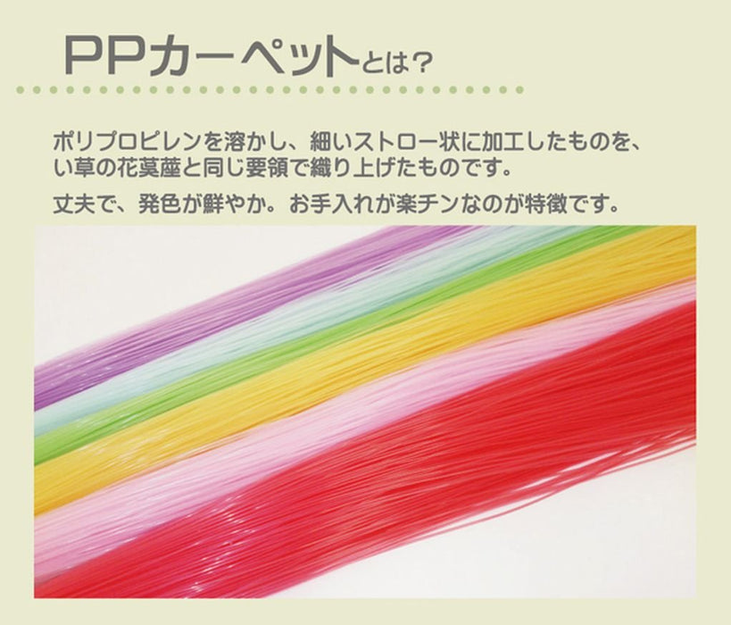 Ikehiko Corporation 日本可水洗 Pp 地毯 174X174Cm #2101430 藍色