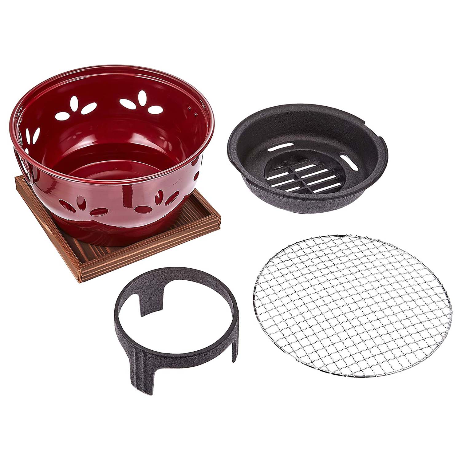 Ikenaga Aluminium Brown Charcoal Konro Grill