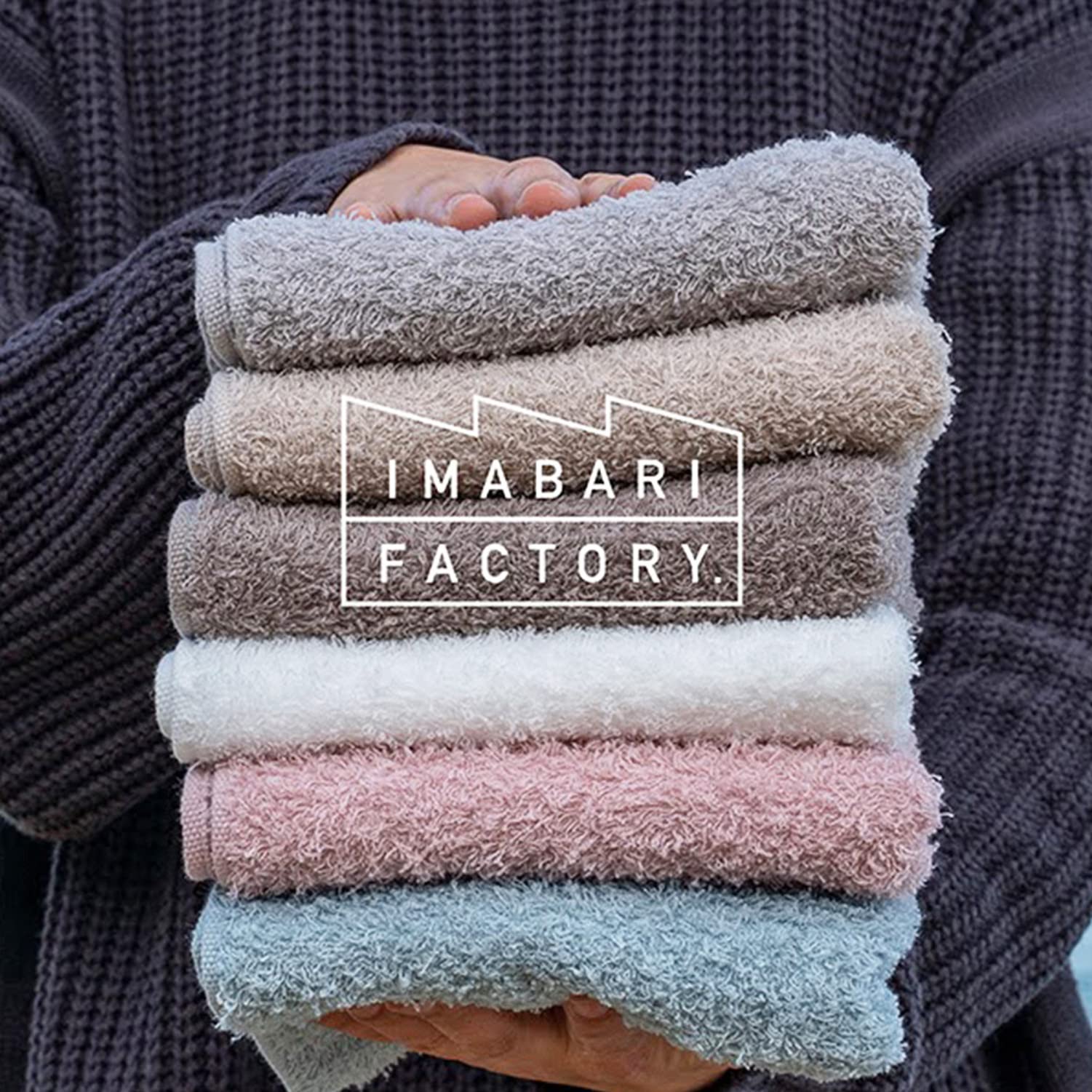 Imabari Factory Japan Certified Bath Towels Grayish Brown 120X60Cm Set Of 2